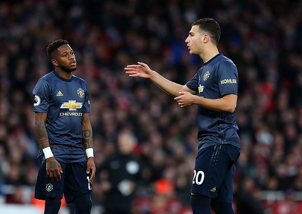 Fred covered the most distance on the pitch against PSG and started again against Arsenal